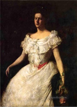  Merritt Painting - Portrait of a Lady with a Rose William Merritt Chase